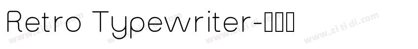 Retro Typewriter字体转换